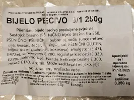 Bijelo pecivo 5 kom 250 g